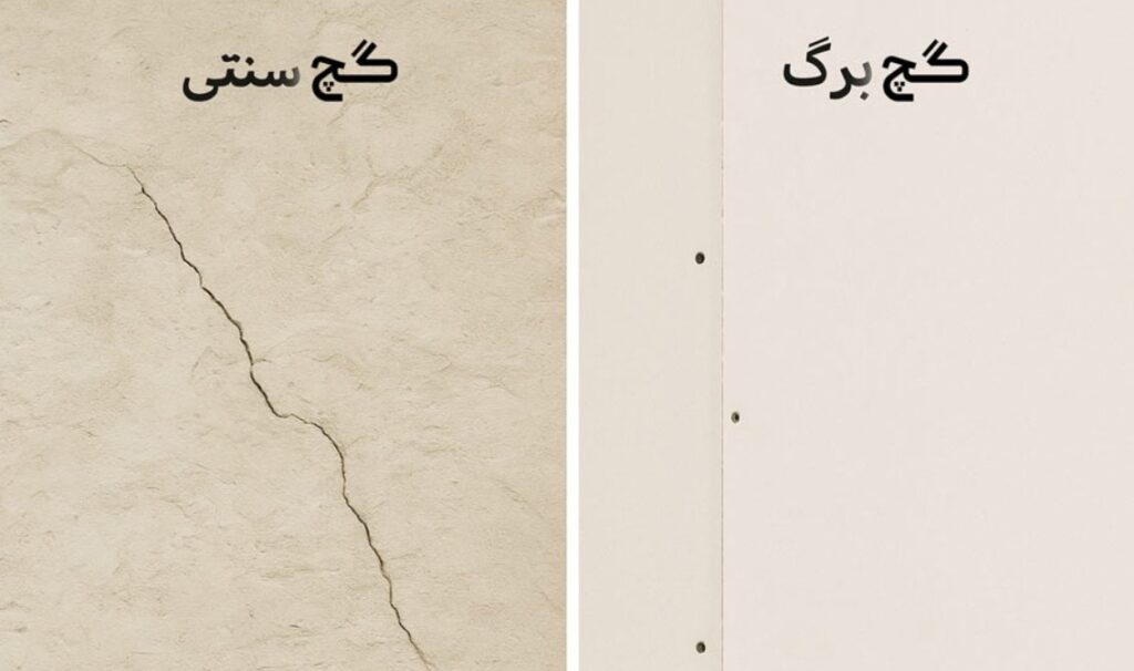 تفاوت گچ برگ با گچ سنتی