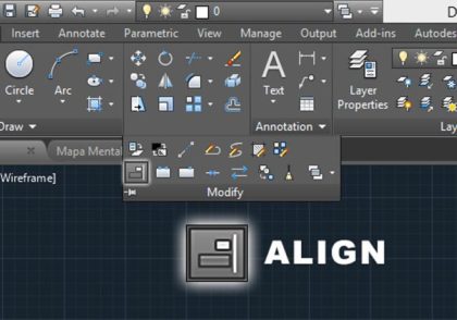 دستور align اتوکد