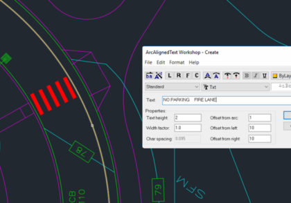 دستور arctext در اتوکد
